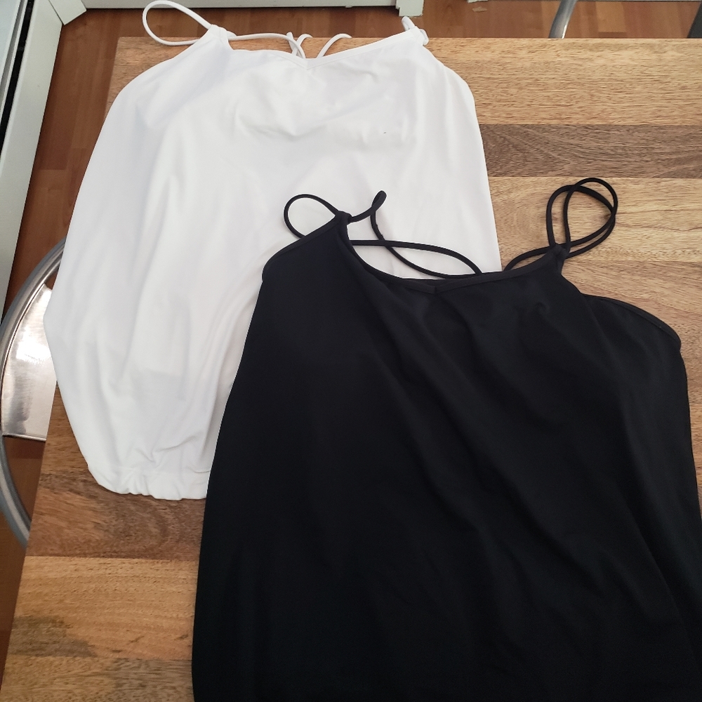 Lot of 2 Lululemon open back tops size 10 (?)